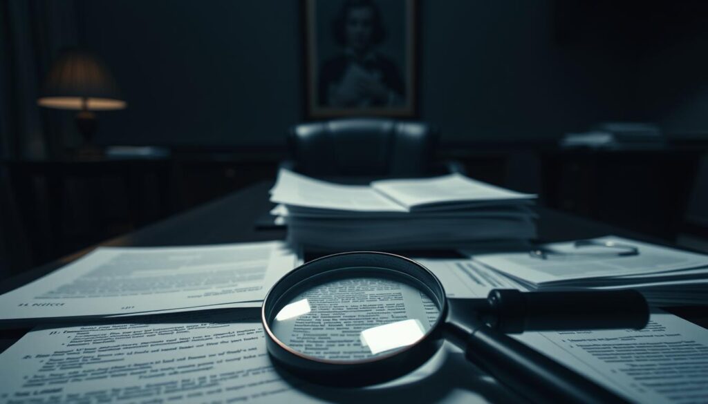 magnifying glass on fine print